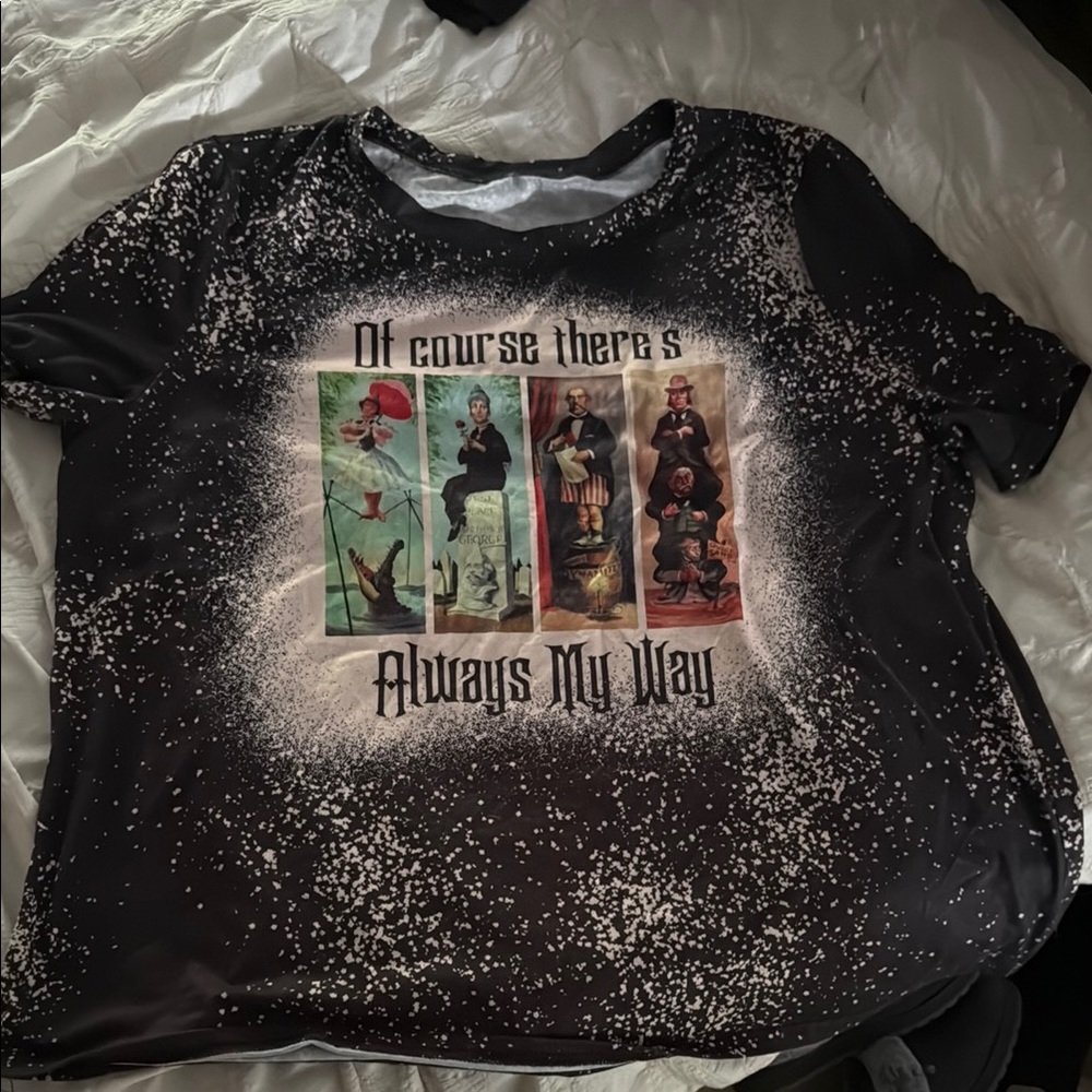 Black Disney Haunted Mansion Short Sleeve Tee